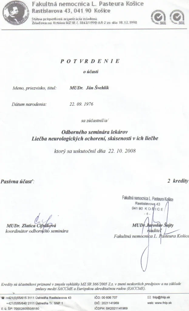 2008 Seminár neurológia