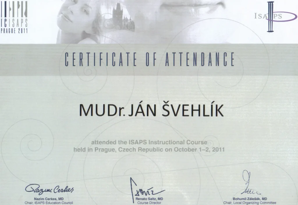 2011 Certifikát ISAPS